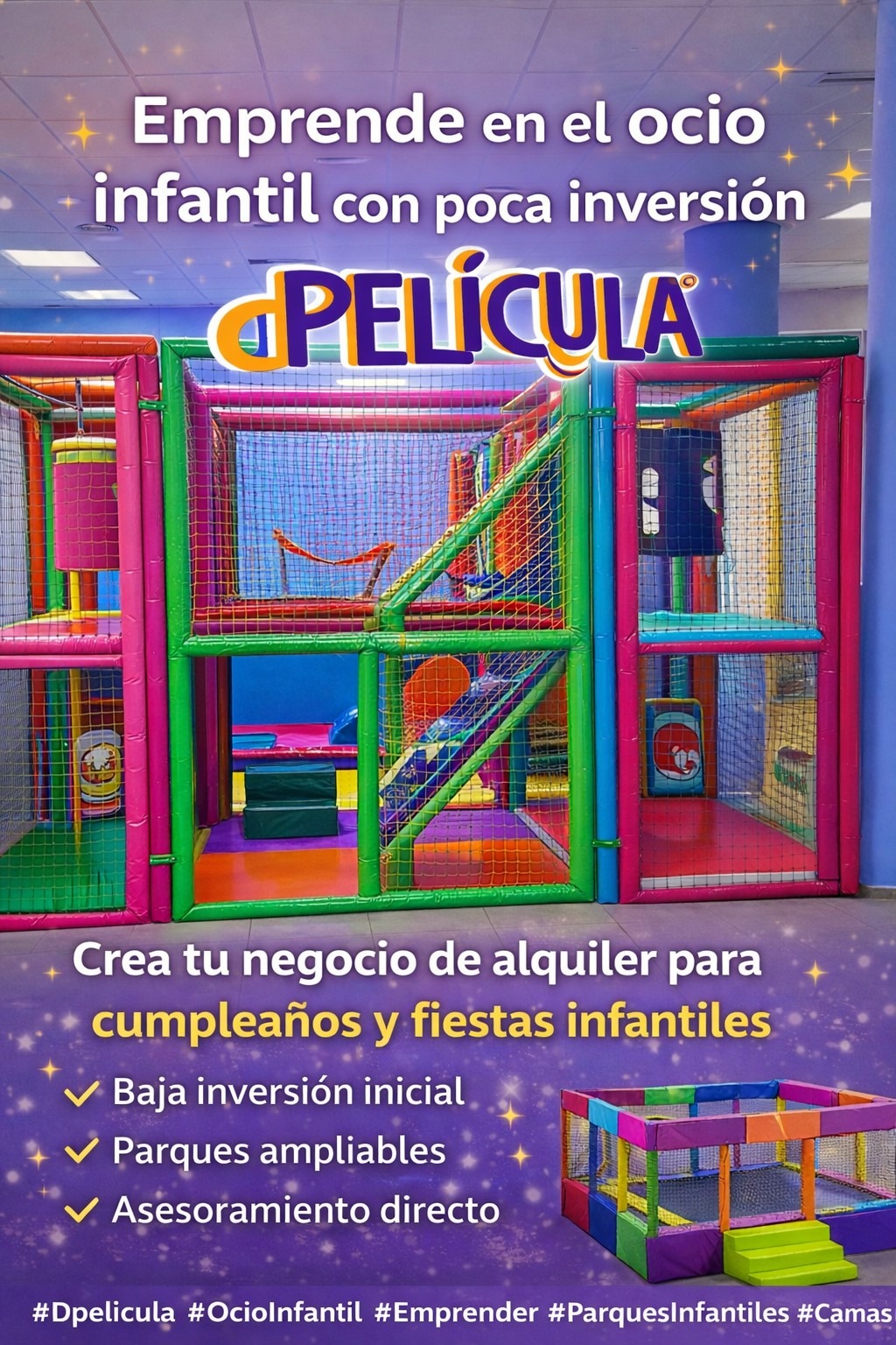 🎠✨ Monta tu propio negocio de ocio infantil con poca inversión gracias a DPELICULA